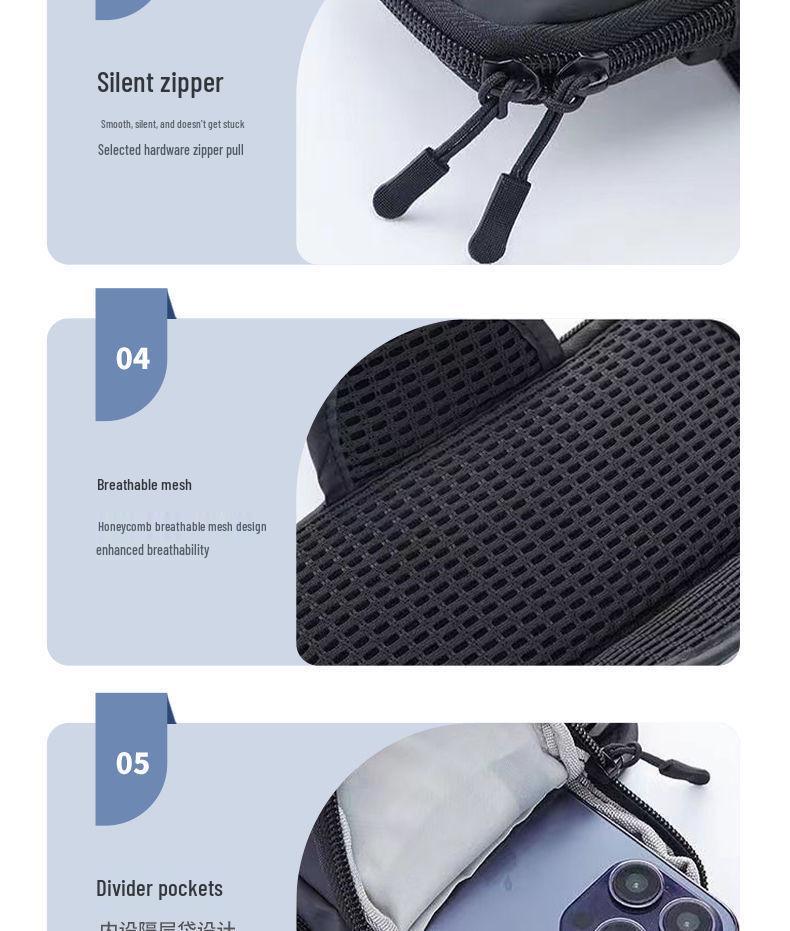 Ultradünne Unisex Wasserdichte Handy-Armbandtasche zum Laufen für Outdoor-Fitness