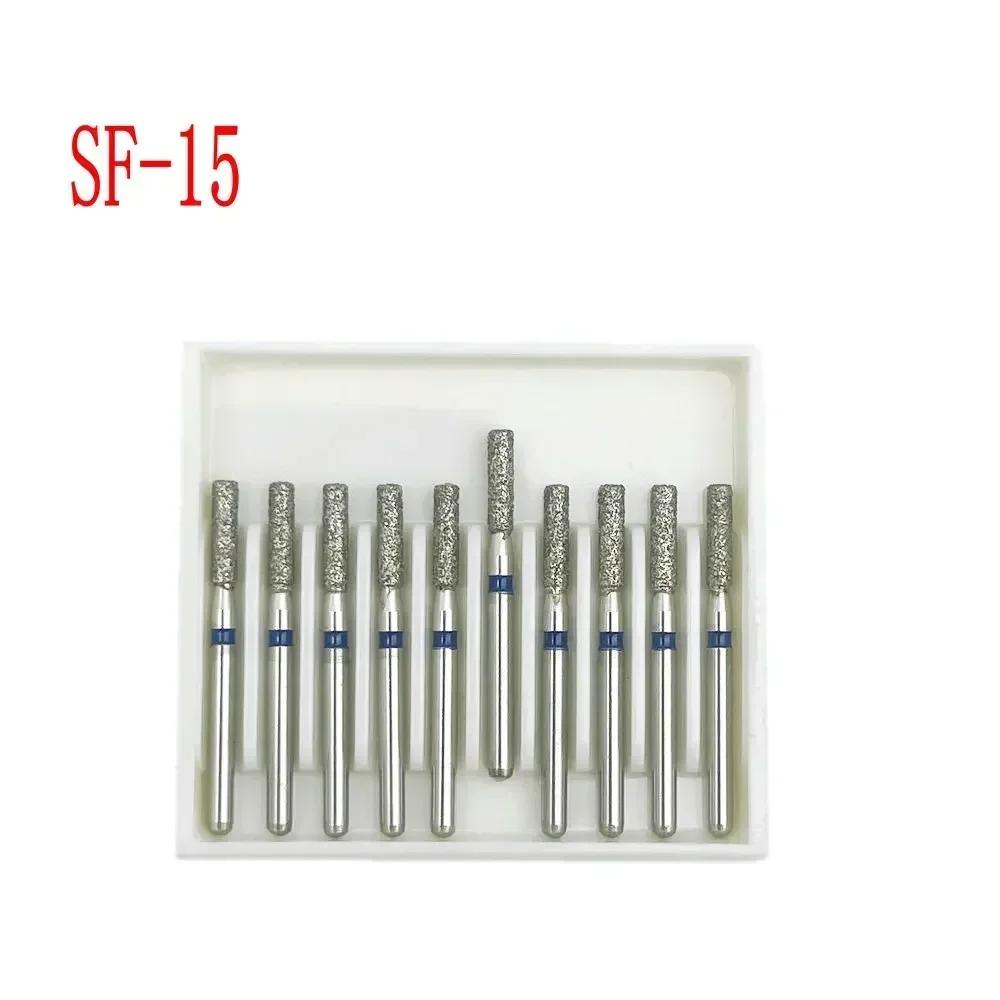 10pcs/box Dental Diamond Burs Drill FG Diamond 1.6mm Shank for High Speed Handpiece Burs