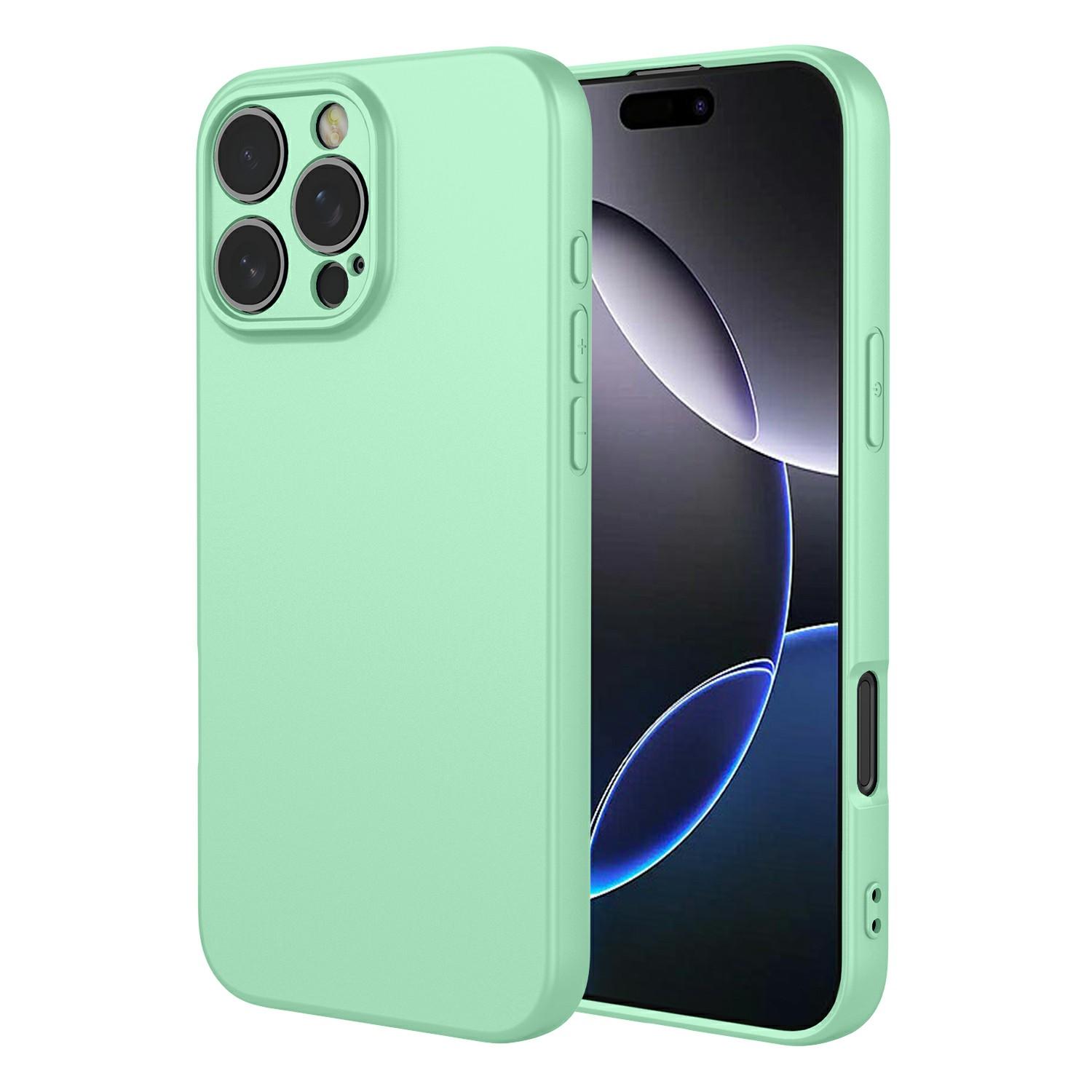 

For iPhone 16 Pro Case Soft TPU Shockproof Protective Phone Cover Matcha Green
