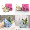Succulent Flower Pots Resin Silicone Mold Elephant DIY Garden Concrete Flowerpot Candle Holder Mould Handmade Crafts
