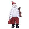 Christmas Santa Claus Figurine Miniature Resin Santa Ornament with Gift Bag for Holiday Indoor Home Tabletop Decor