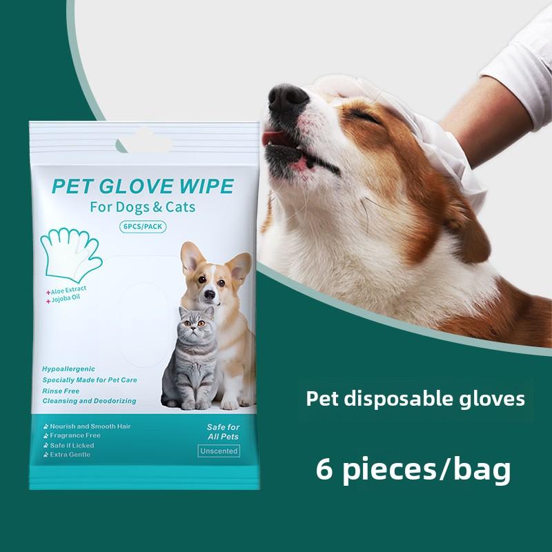 Cat Dog Bath Cleaning Dry Cleaning Disposable Wipes Gloves Pet Bath-free Gloves Deodorizing Pet Supplies