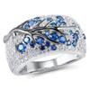 E-Commerce Electroplating Color Separation Branch Ring Creative Inlaid Diamond Women'S Hand Jewelry