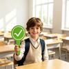 6 Piezas de Paletas de Señalización Sí/No con Mango Agarre Cómodo Tarjetas de Votación Símbolos Rojo Verde Tarjetas de Doble Cara para Juego de Respuestas