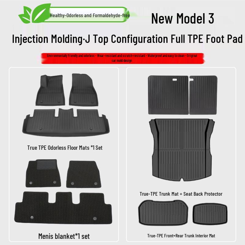 Custom TPE Trunk Mat for Tesla Model Y/3 - Front & Rear Cargo Protection