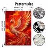 DIY Framed Pearl Painting Kit Phoenix Bird Pattern 3D Sparkling Bead Art Canvas Elegant Home Wall Decor Gift for Women Artwork Craft Supplies