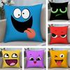 Funny Emoji Cute Cushion Cover Plush Fabric Soft DoubleSided Printed Sofa Warm Winter Home Child Gift Pillow Case