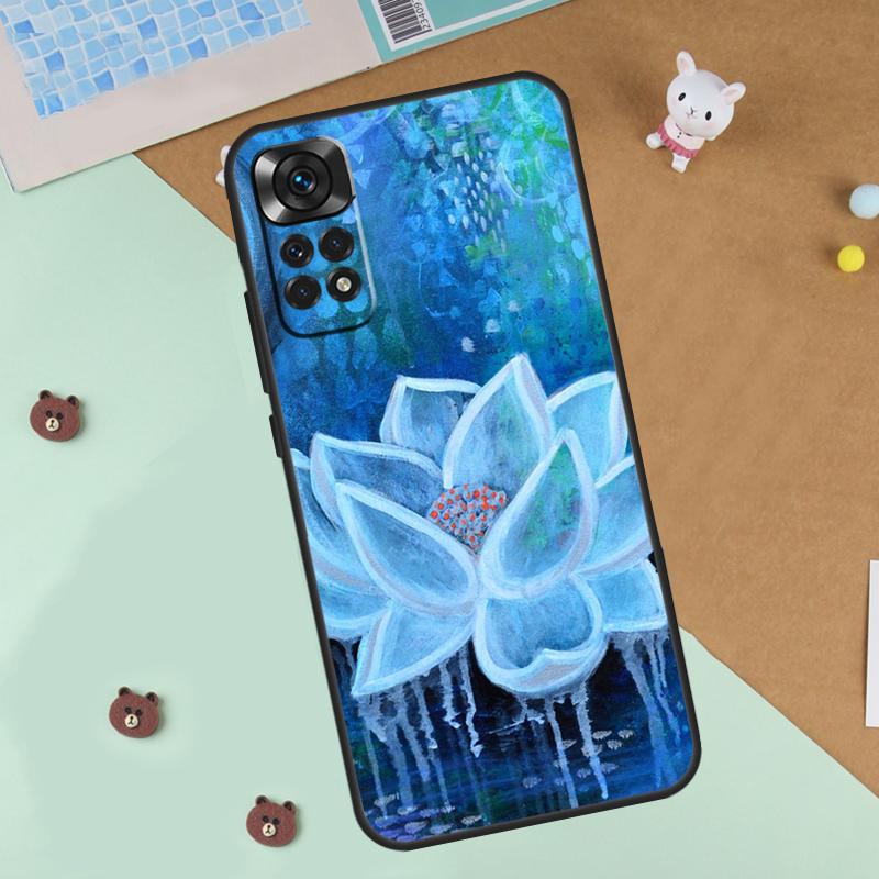 Lotus Flower Case For Xiaomi Redmi 14C 10C 12C 13C Cover For Redmi Note 14 Pro 13 9 10 11 12 10S 11S 12S