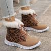 Women's Winter Furry Slip-Resistant Platform Sneakers/Boots - Thick Platform Height Increase