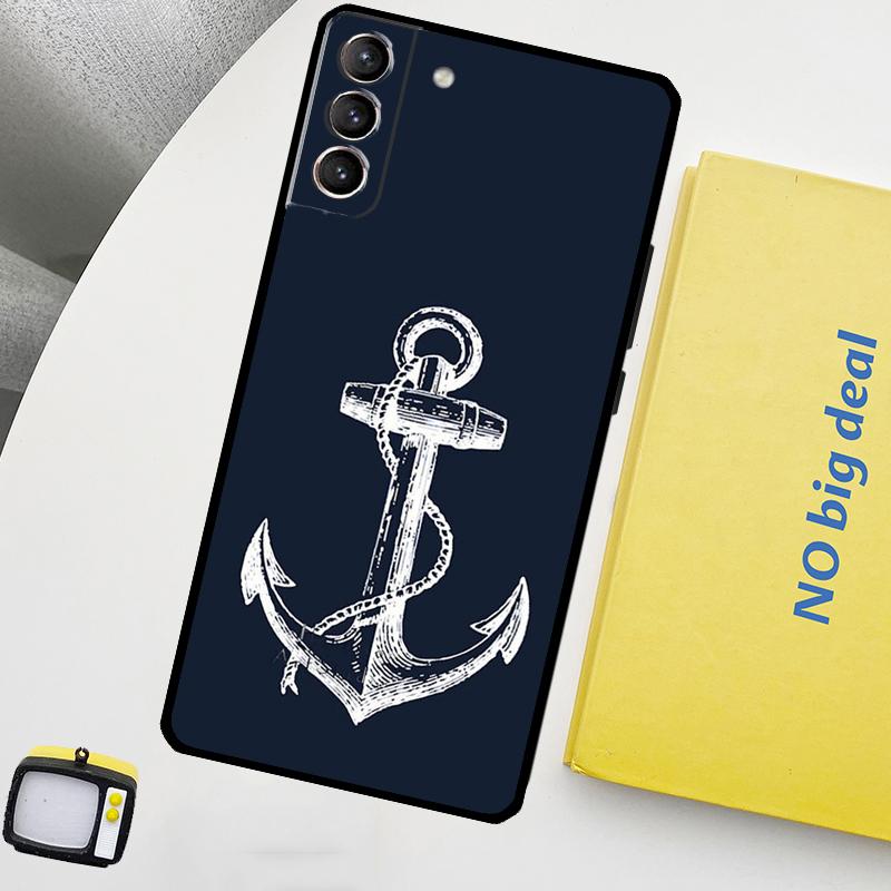Anchor Sea Beach Phone Case For Samsung Galaxy S25 S26 Ultra S21 S22 S23 S24 Ultra S10 S20 Plus S25 FE Cover