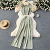 Fashion Niche Style Anti-Aging Outfits Women's Short Crop Top Sleeveless Vest Tops + High Waist Wide Leg Leisure Suit Pants