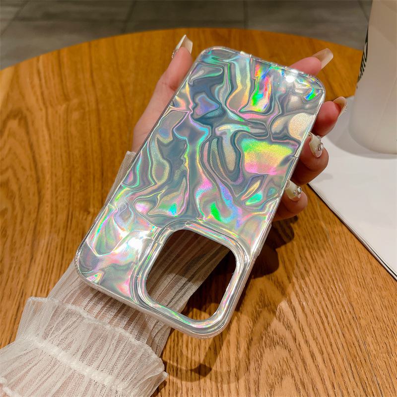 

Glitter Lens Aurora Gradient IMD Hard Case for iPhone 14, 15, 13 Pro Max iPhone 12
