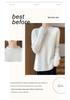 Women's Cashmere Striped Slimming Knit Sweater - Half-High Neck Autumn/Winter Base Layer