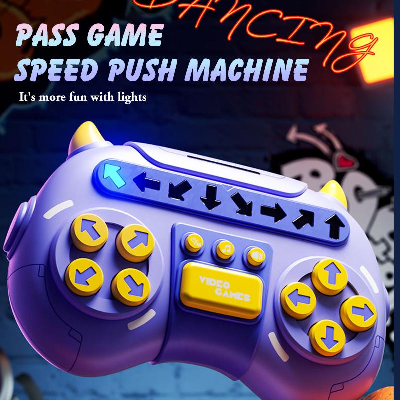 Children's Speed Push Game Console Press and Play Happy Boys and Girls Toys Challenge Levels Stress Relieving Toy Thinking