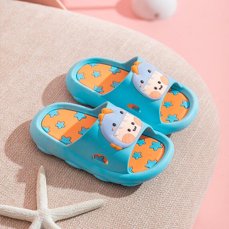 New children's slippers summer girls and boys bathroom home non-slip soft bottom cartoon baby sandals