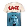 Attore Pop Nicolas Cage T-shirt Stampata 3D Divertente Tendenza Girocollo Manica Corta Top Moda Estiva Personalità Maschile Tendenza Streetwear