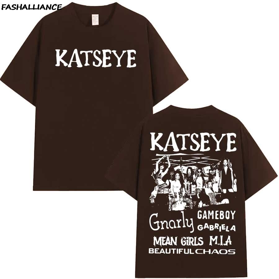 KATSEYE Kpop Beautiful Chaos T shirt for Men Women Hiphop Streetwear Oversized Tops 100 Cotton TShirt KA4