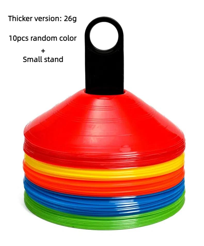 10pcs Soccer Practice Logo Disc Set - Round Mouth Logo Plate Obstacle Sports Training Equipment for Soccer Basketball & Football