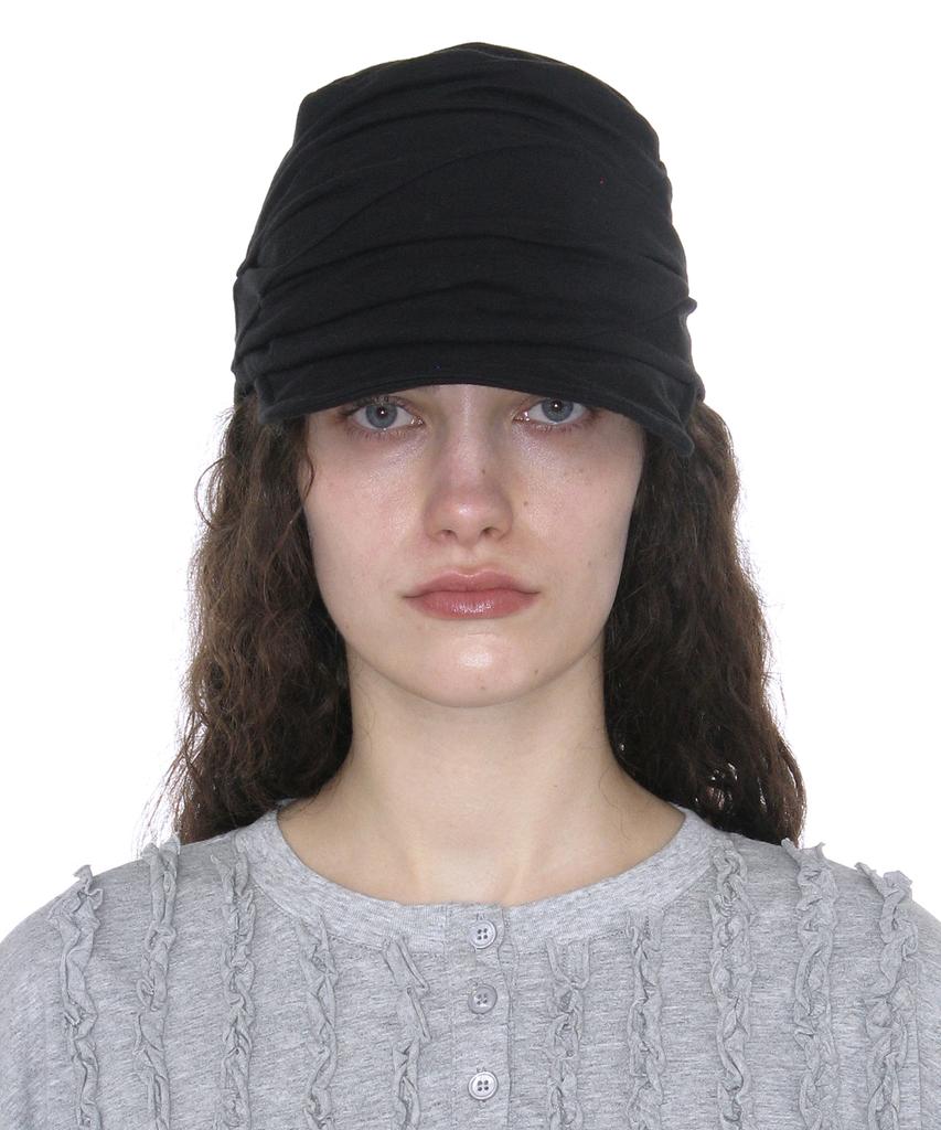 PARTIMENTO WOMEN Luched Drape Hat_Black