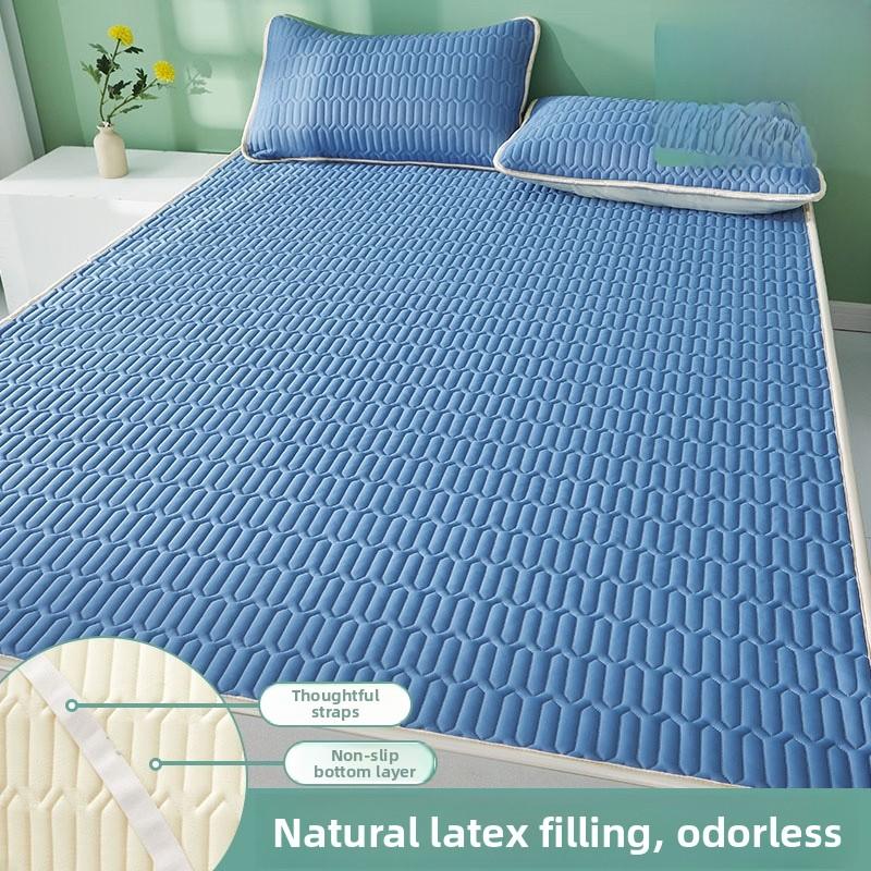 Summer Latex Cool Mat Ice Silk Bedding Single Student Dormitory Bed Sheet Cooling Sensation Mattress Cover Folding Style