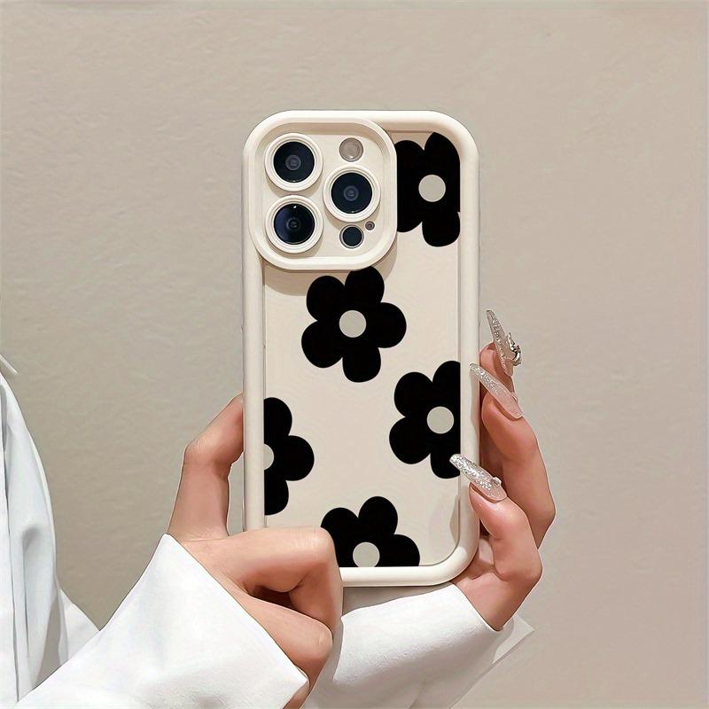 1PC Minimalist Floral Design Durable Phone Case, Suitable for iPhone 17, 16, 15, Plus, Pro, Max Series Phones - Can Be Used As a