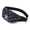 MLB Monogram Series Vintage Floral Print NY Yankees Large Logo Shoulder Zipper Bag Unisex Shoulder Bag Black 3AHSM014N-50BKS