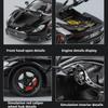 1:24 GT2 Valkyrie Model Toys Alloy Diecast Cars Doors Opened with Light Music Pull Back Miniature Vehicle Sports Car Toy for Boy