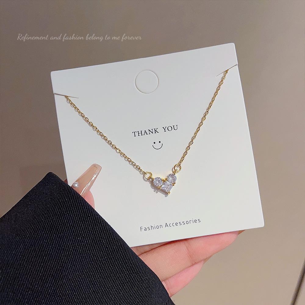 Exquisite Women's Titanium Heart Necklace - Non-Fading, Versatile Clavicle Chain