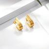 IMI Gold Titanium Steel Geometric Earrings for Women - High-end Light Luxury Design YE298