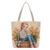 New Art and Art Student Canvas Bag Cartoon Harajuku Peripheral Large Capacity Portable Shopping Bag Cute Girl Shoulder Bag