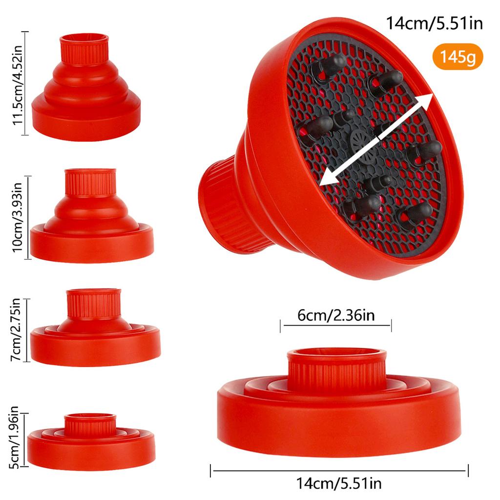 Attacco per diffusore per asciugacapelli pieghevole Asciugacapelli ionico Asciugatura rapida Pieghevole da viaggio portatile