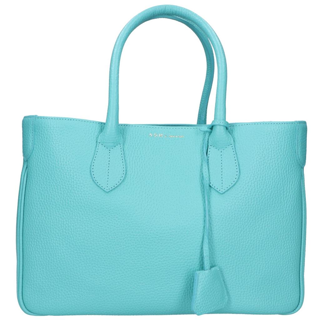A.D.M.J. Accessoires De Mademoiselle [Good Condition] Shrink leather Tote Bag TurquoiseUsed