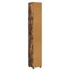 Bathroom Cabinet with Door Smoked Oak 30.5 x 30 x 195 cm