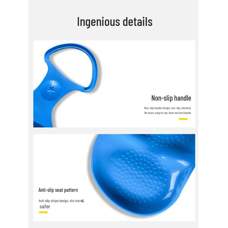 Durable Apple-Shaped Ski Sled for Kids: Outdoor Grass and Sand Sliding Pad