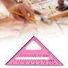 Carpentry Triangle Ruler, Metric and Imperial Scribing Carpenter Marking Tool,Measuring Square Tool for Industrial Carpenter Building, Pink