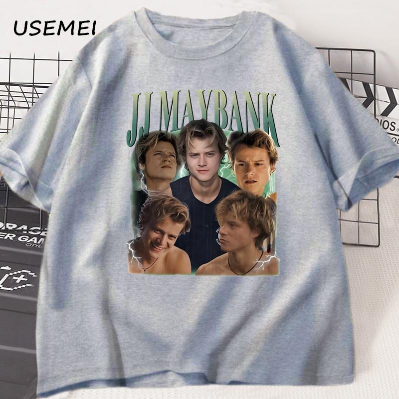 Tv Series Outer Banks T Shirt For Unisex Unisex Jj Maybank Graphics T Shirts Casual Cotton Short Sleeve Punk Tshirts Streetwear