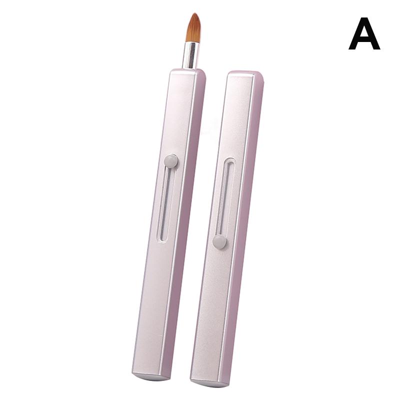 Portable Soft Retractable Lip Brush Double Head Makeup Brush With Cover Lipstick Brush Concealer Brushes Beauty Tool