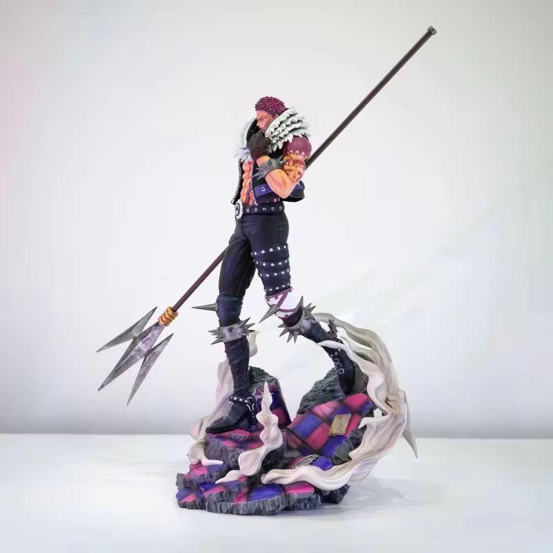 One Piece Anime Charlotte Katakuri Action Figure 44cm Gk Toy Model Collectible Holiday Ornament For Animation Fans