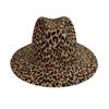 Ladies Black Fedora, Leopard Print Hat, Men'S Jazz Hat, Spring And Autumn Top Hat, Big-Brimmed Jazz Hat.