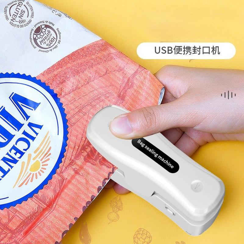 Electric Mini Bag Sealer Portable Handheld Plastic Bag Closer for Kitchen Storage Camping Rechargeable Food Preservation Tool