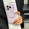 Applicable to iPhone17PROMAX silicone rotating magnetic bracket mobile phone case Apple 16 corrugated stripe large window