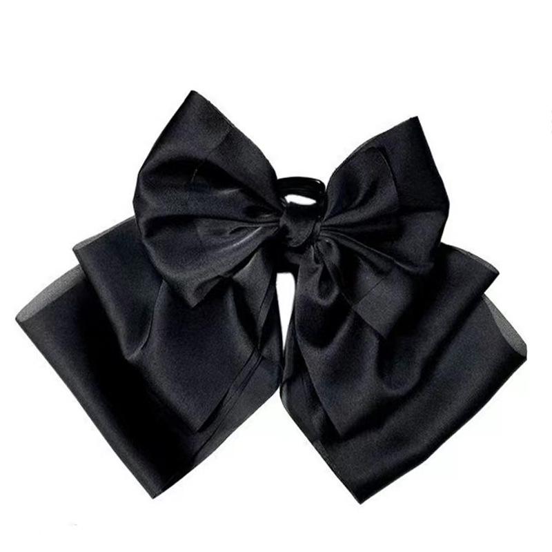 Elegant French Satin Bow Hairpin for Women
