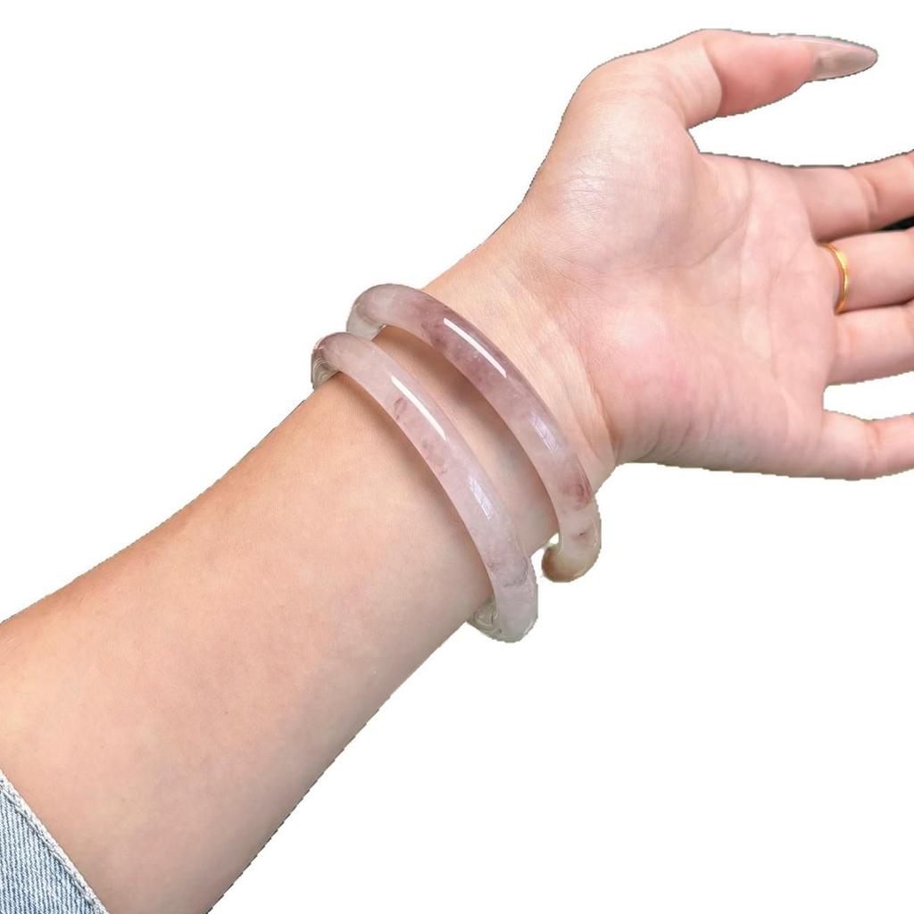 12mm Peach Blossom Brew Violet Bracelet - Chinese Style Qipao Accessory