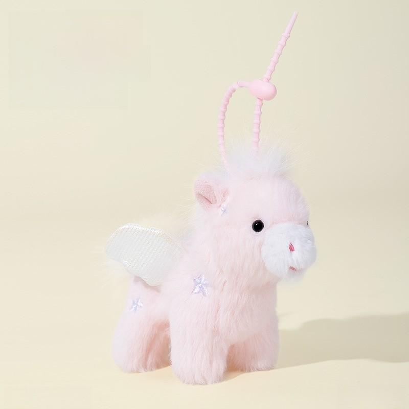 Plush Pony Angel Toy Keychain Soft Short Children Collectors Festival Doll Gift