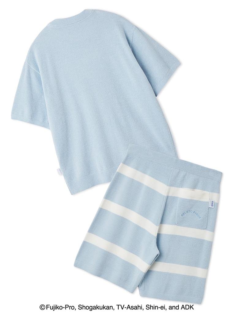 Gelato Pique Doraemon Jacquard Pullover Shorts Size M Men's & Set, PMNT254007, Blue,