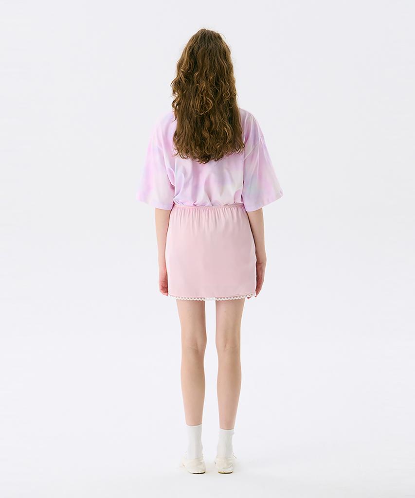 Jun Jun Space Lace Mini Skirt_Light Pink