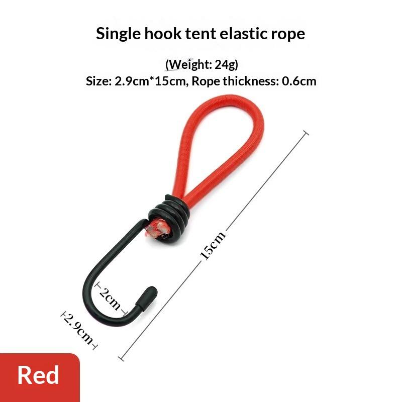 Strong 5pcs Elastic Rope Hook for Tents Versatile Outdoor Use for Camping and Adventure