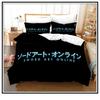 Anime Sword Art Online Copripiumini Set di Biancheria da Letto Stampato in 3D Federe Bambini Biancheria da Letto Lusso Tessili per la Casa