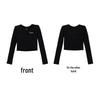 Spicy Girl Slimming V-Neck Long-Sleeve Sports T-Shirt - Autumn 2025, Casual and Versatile.