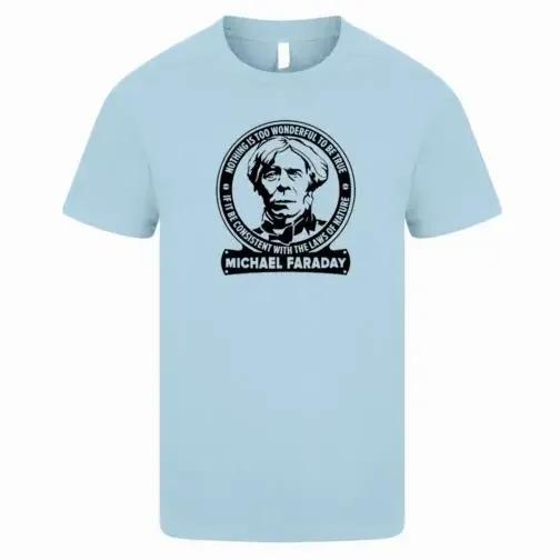 Michael Faraday T Shirt Retro Blue Gt109